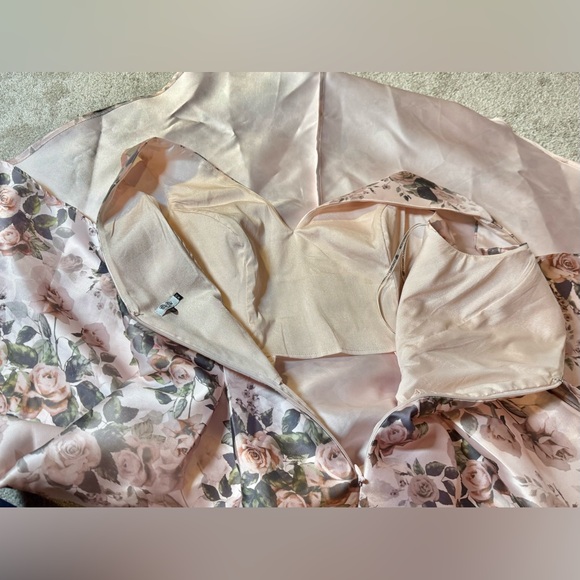 Chi Chi London mikado floral high low dress - Picture 9 of 11